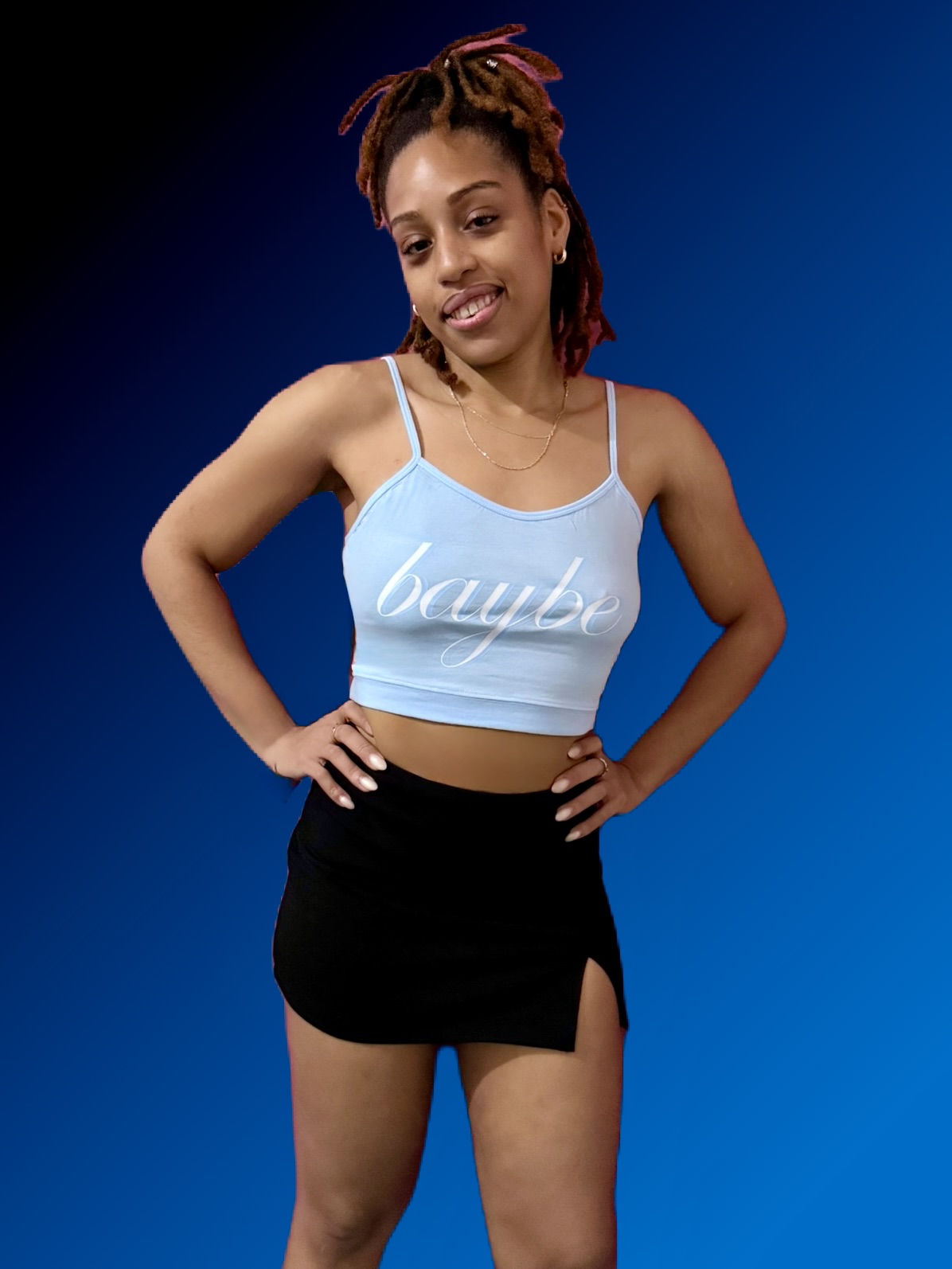 BAYBE Short Tank Top Blue on Sky Blue