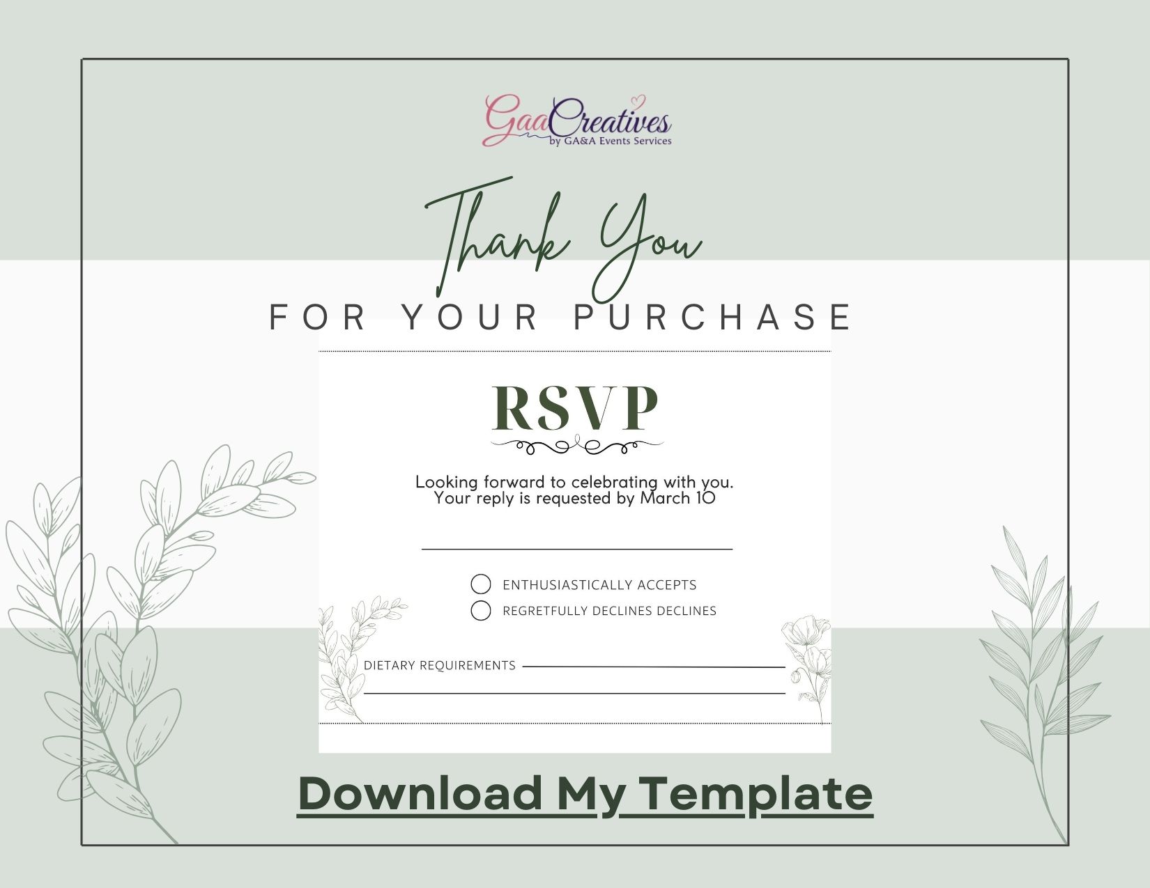 RSVP Template
