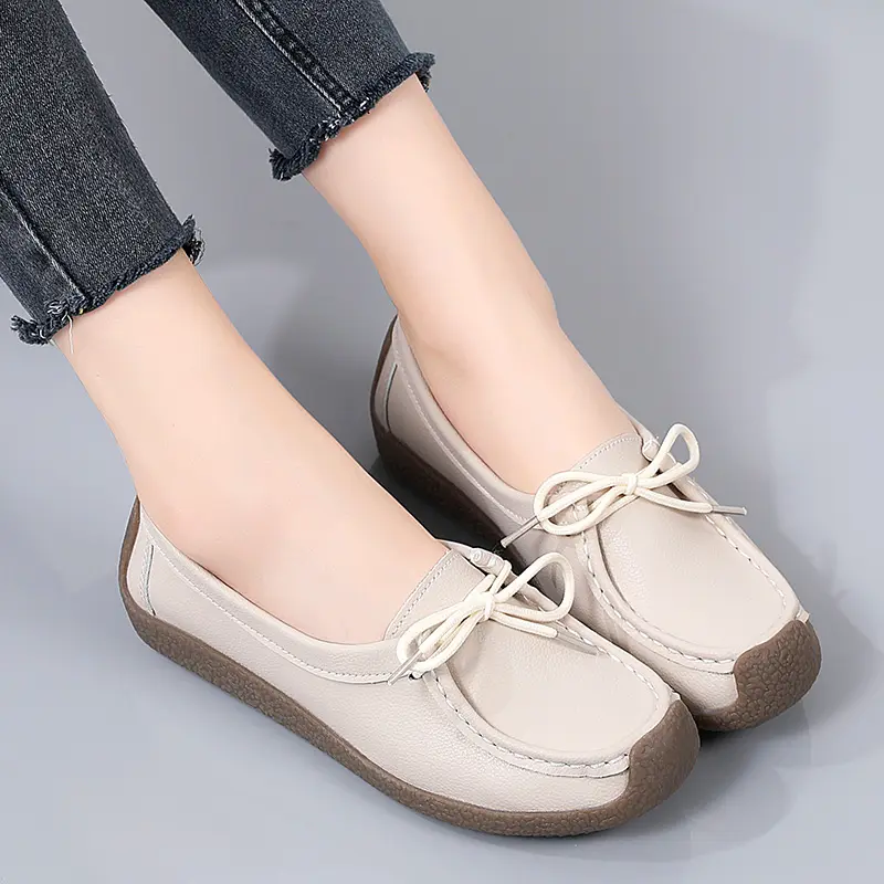 Women's Casual Slip-on Shoes with Lace, Summer Flats