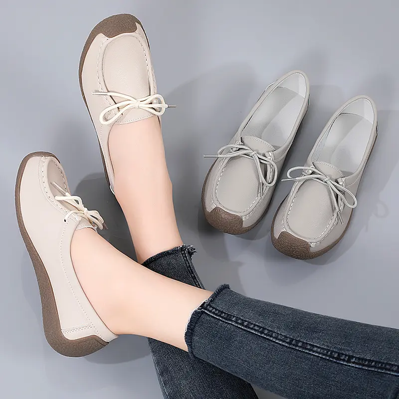 Women's Casual Slip-on Shoes with Lace, Summer Flats