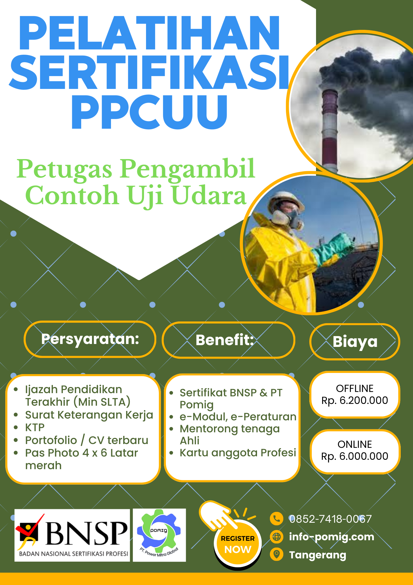Petugas Pengambil Contoh Uji Udara / PPCUU
