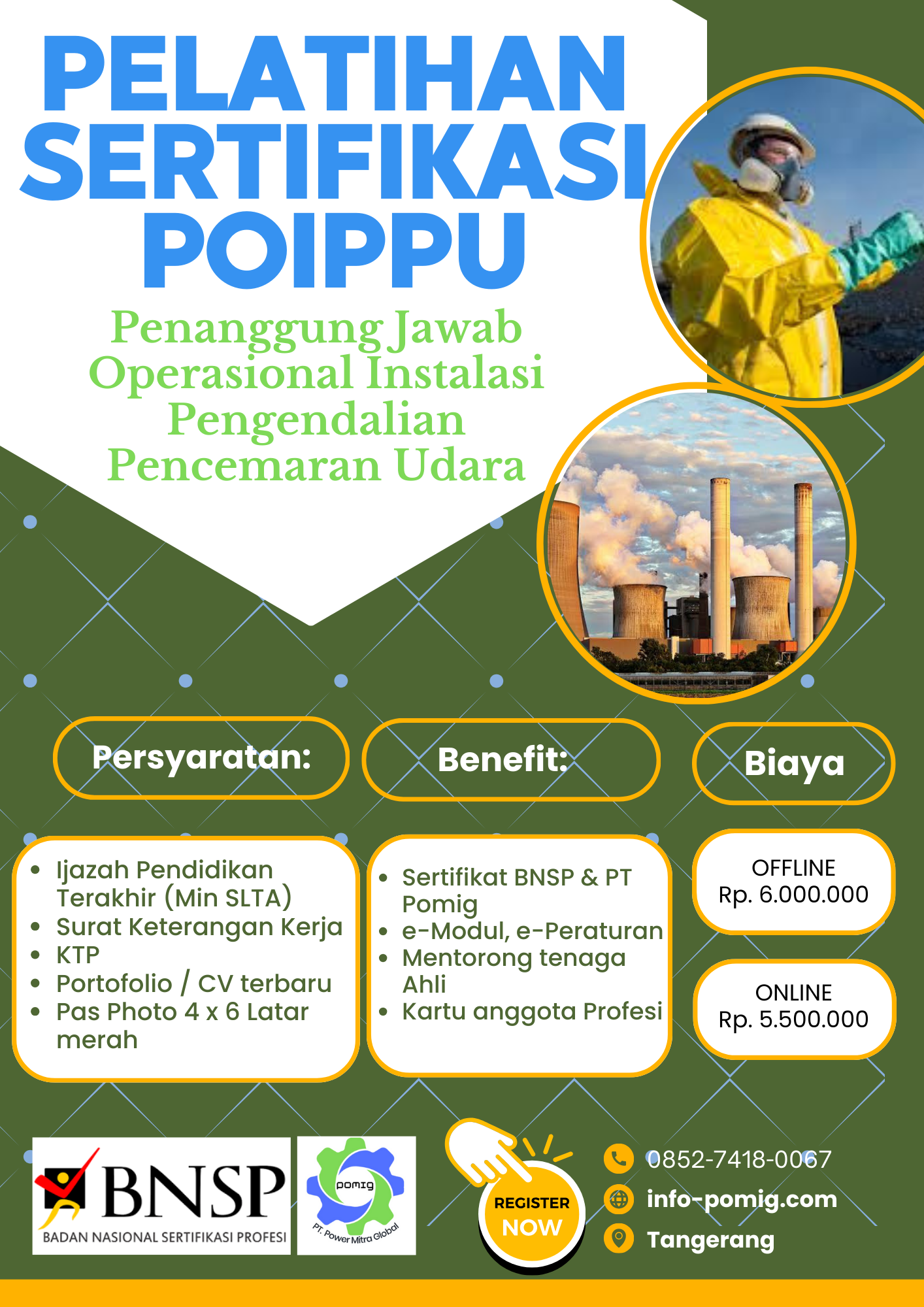 Penanggung Jawab Operasional Instalasi Pengendalian Pencemaran Udara / POIPPU
