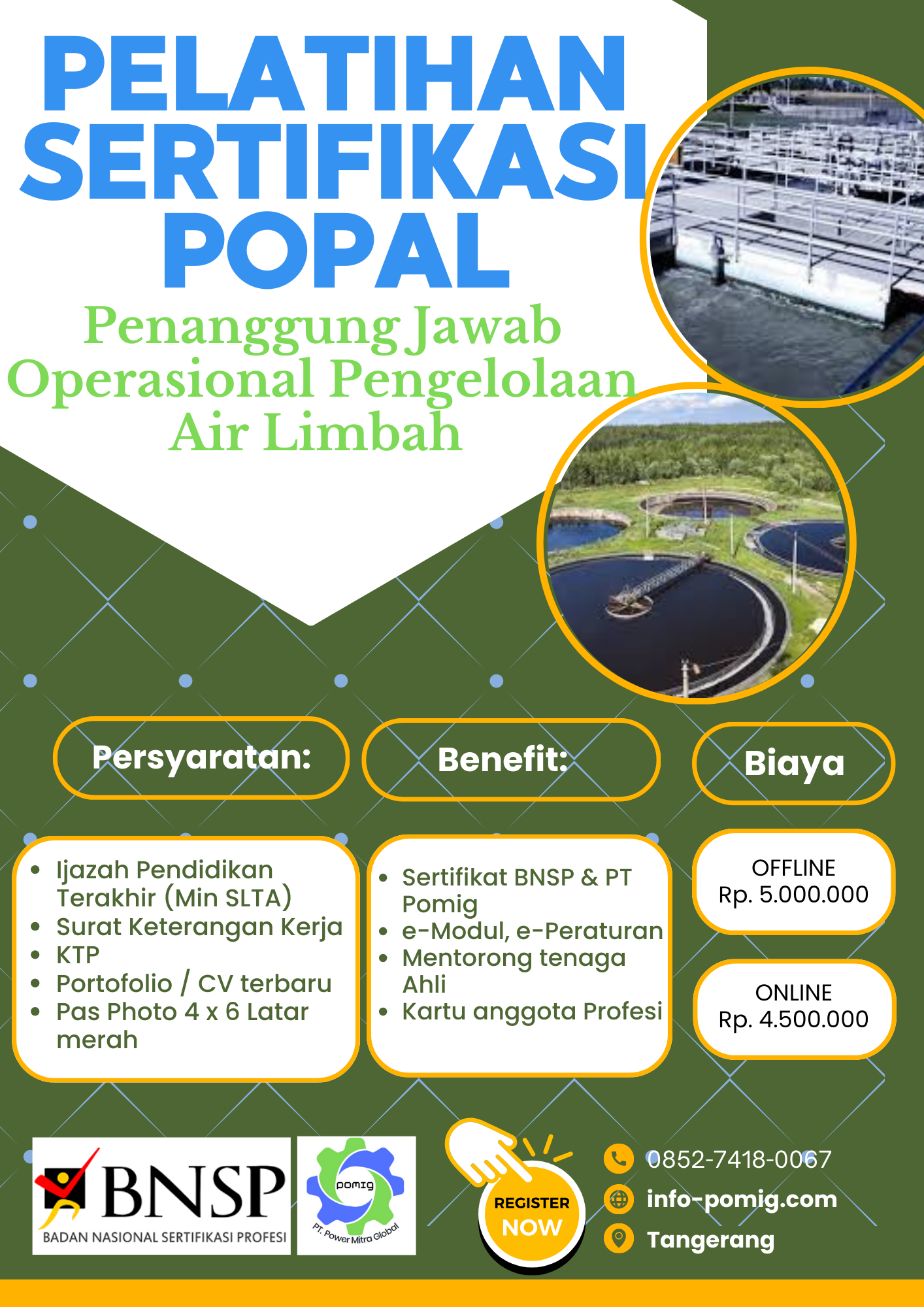 Penanggung Jawab Operasional Pengelolaan Air Limbah / POPAL