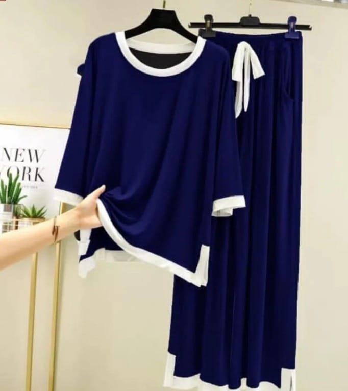 PLAIN PLAZZO NAVY BLUE 