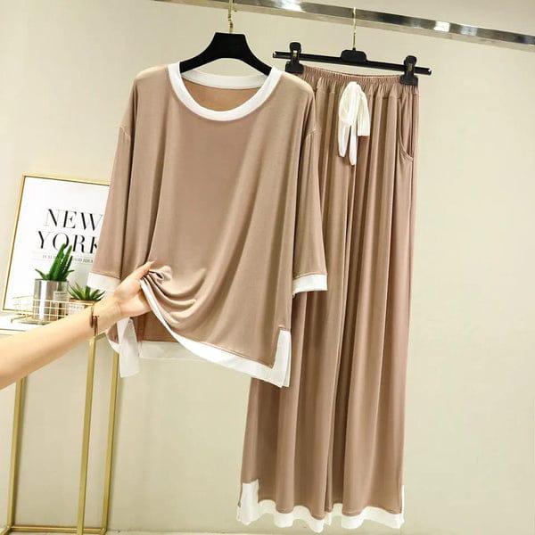 Comfortable PLAIN PLAZZO Set