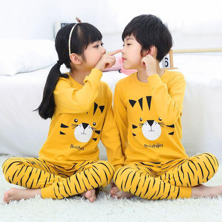 Children's Tiger Print Pajama Set