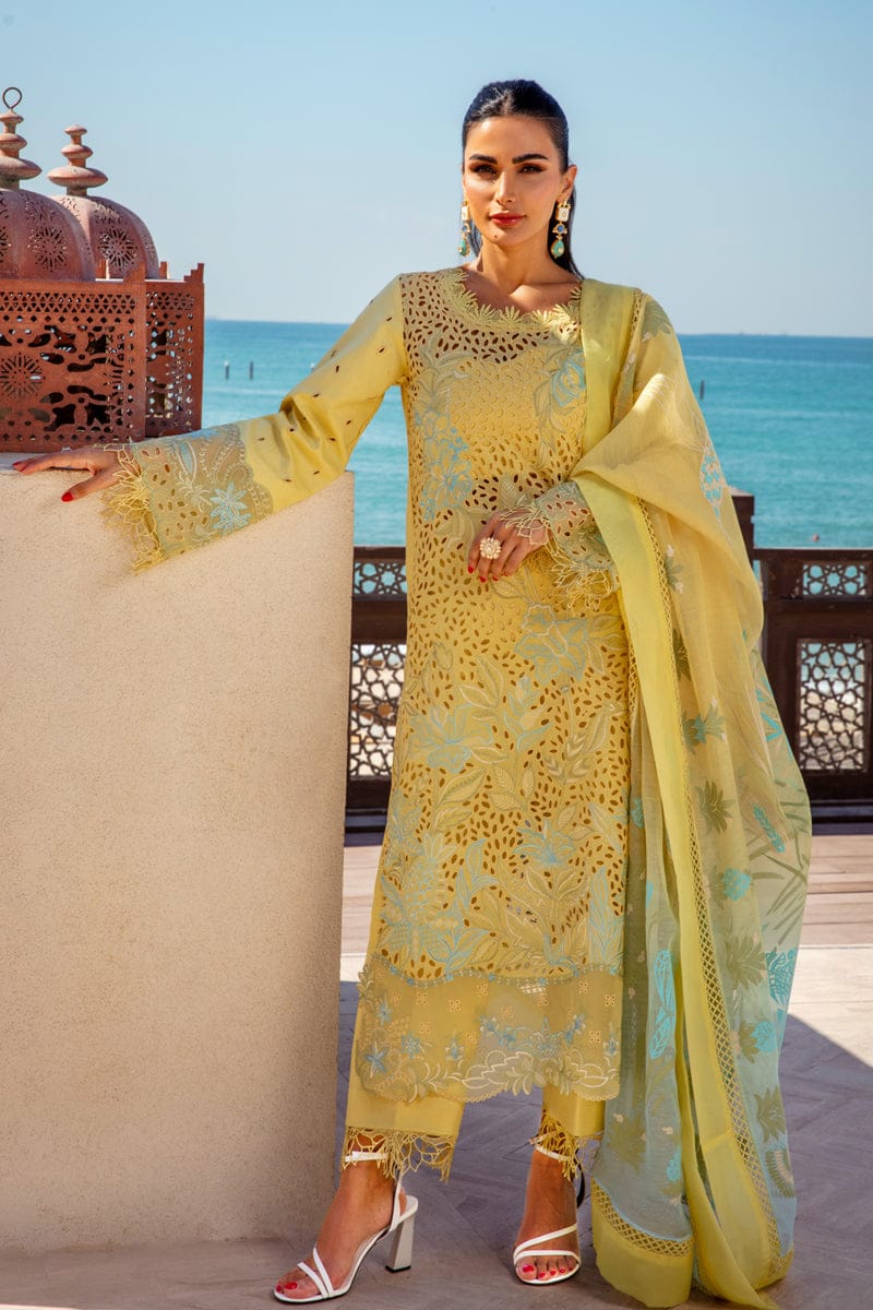 Elegant Yellow Embroidered Suit