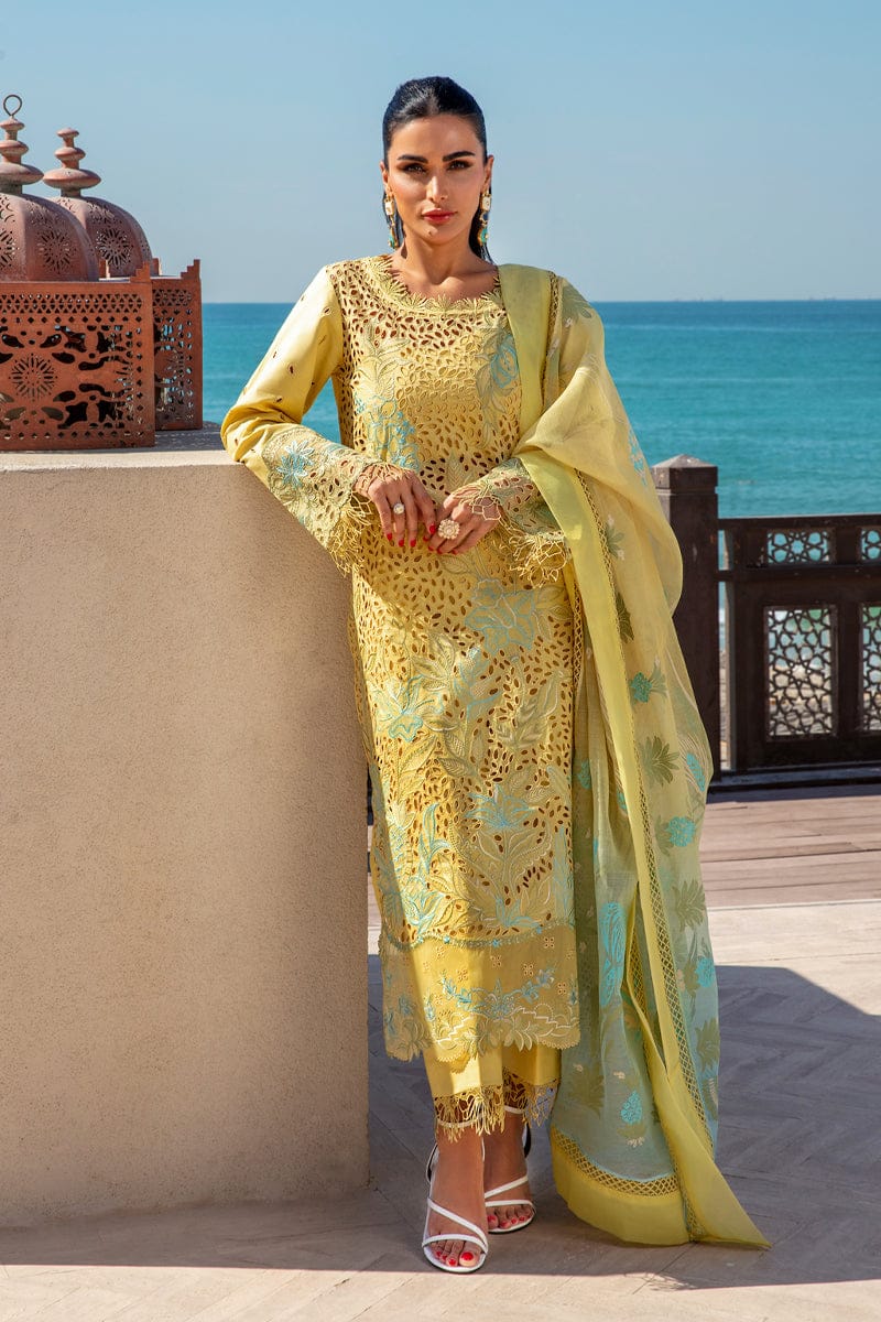 Elegant Yellow Embroidered Suit