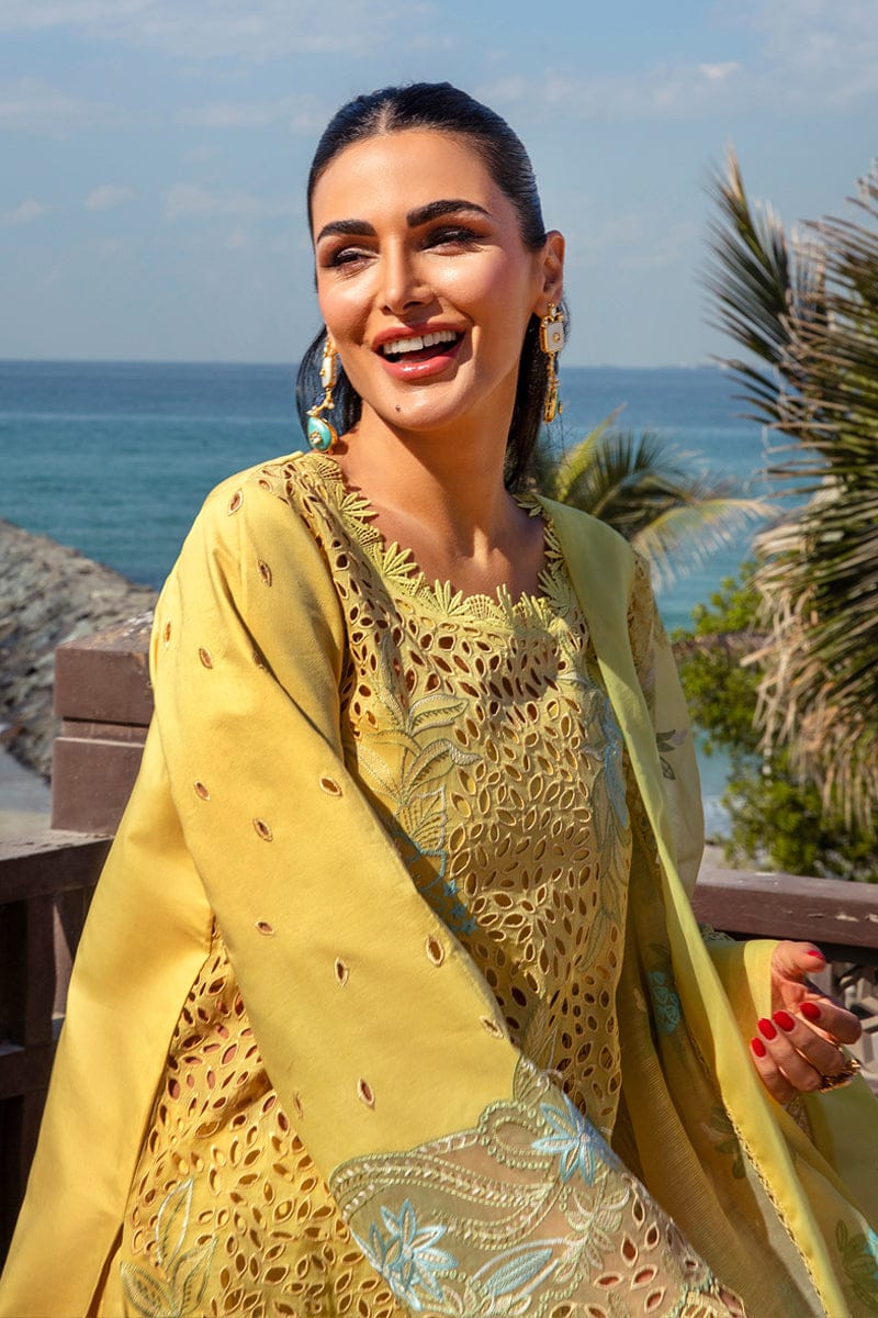 Elegant Yellow Embroidered Suit