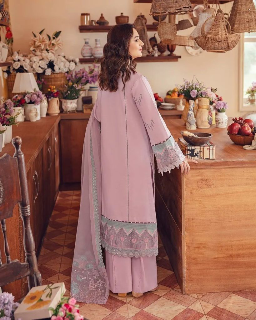 Embroidered Lilac Dress