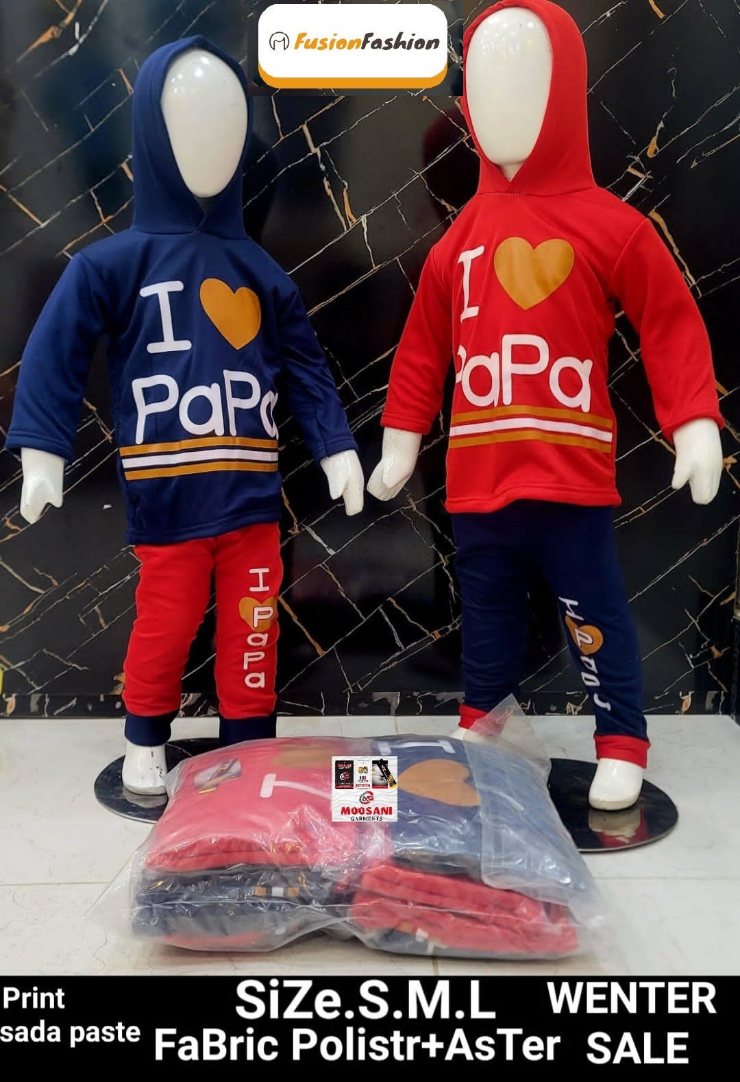 I Love Papa Kids Winter Tracksuit