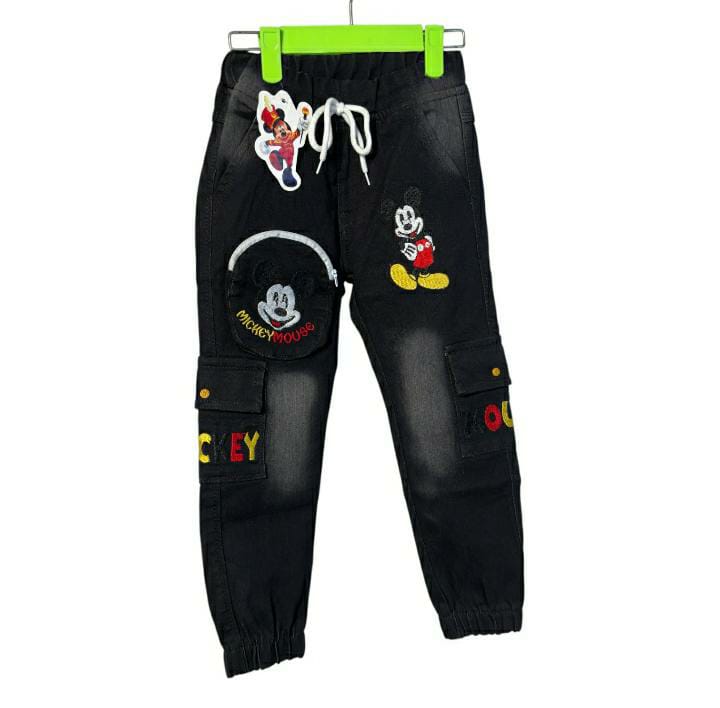 Kids' Mickey Mouse Black Jeans