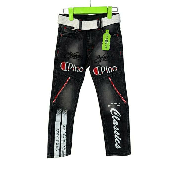 Stylish Kids' Black Denim Jeans