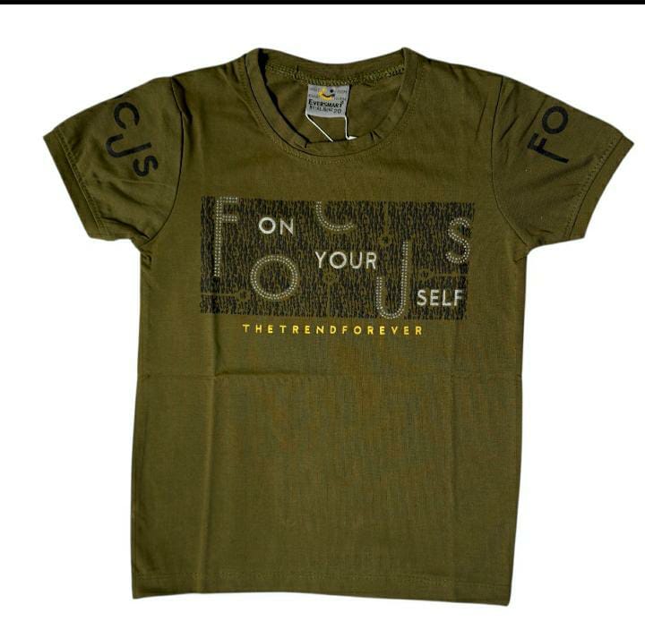 Olive Green Printed T-Shirt