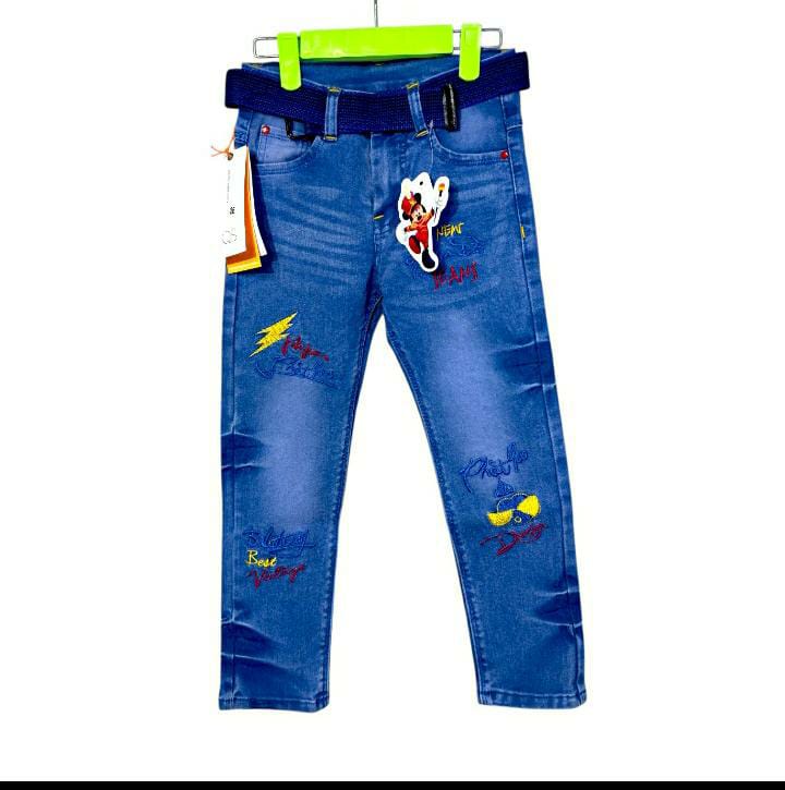 Kids' Embroidered Denim Jeans