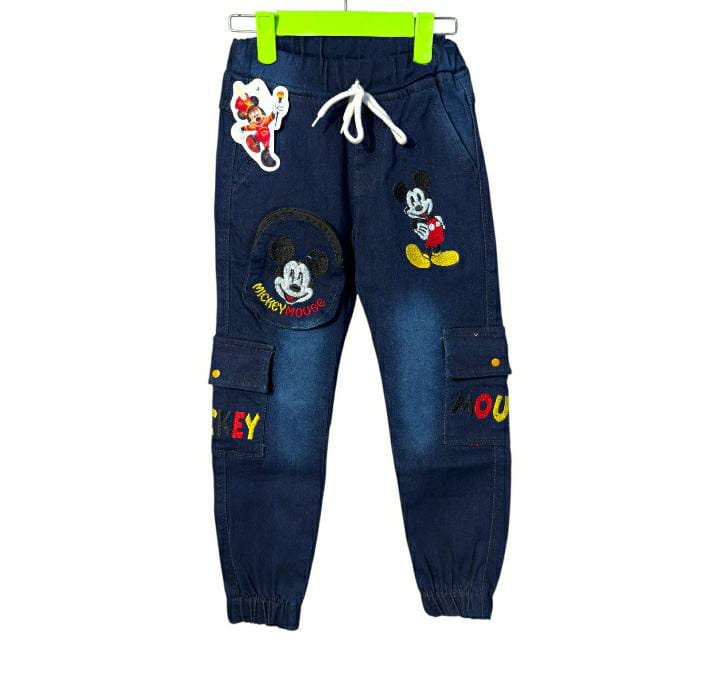 Mickey Mouse Kids' Denim Jogger Pants