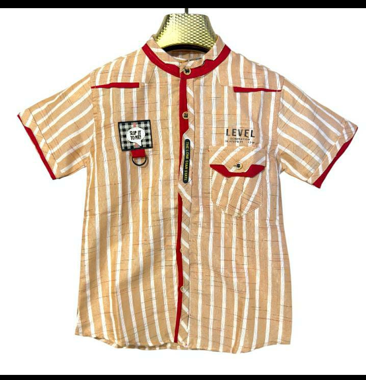 Boys' Striped Short-Sleeve Shirt