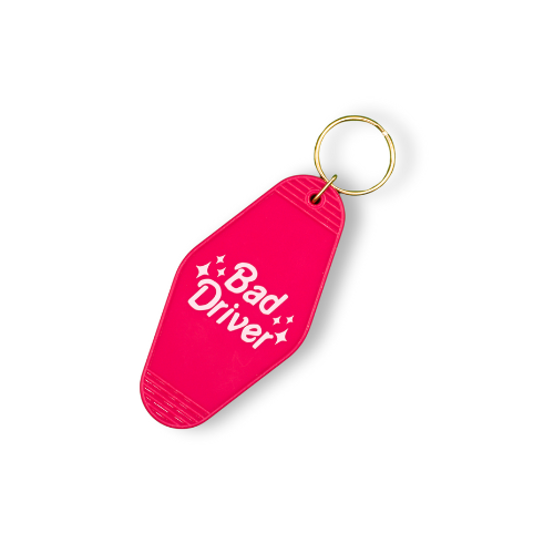 Retro Girl Power Motel Keychain