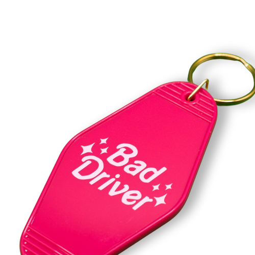 Retro Girl Power Motel Keychain