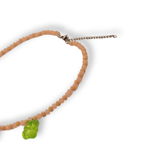 Rainbow Gummy Bear Beaded Necklace