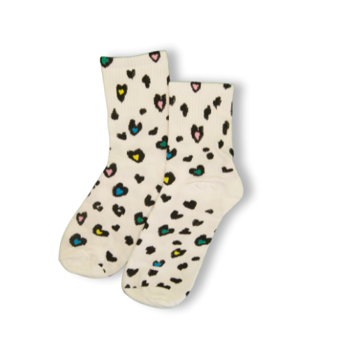 Heart Leopard Socks