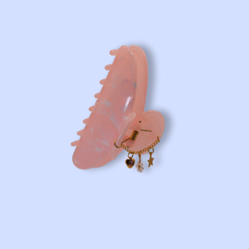 Charm Chain Pink Hair Claw