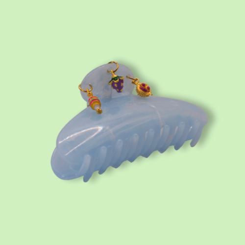 Iridescent Blue Charm Claw
