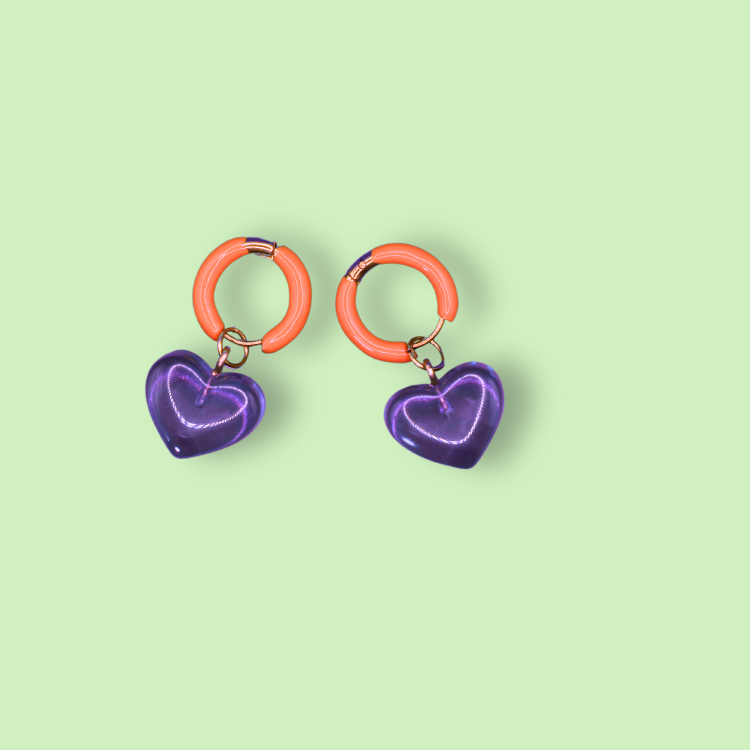 Cosmic Heart Crystal Earrings