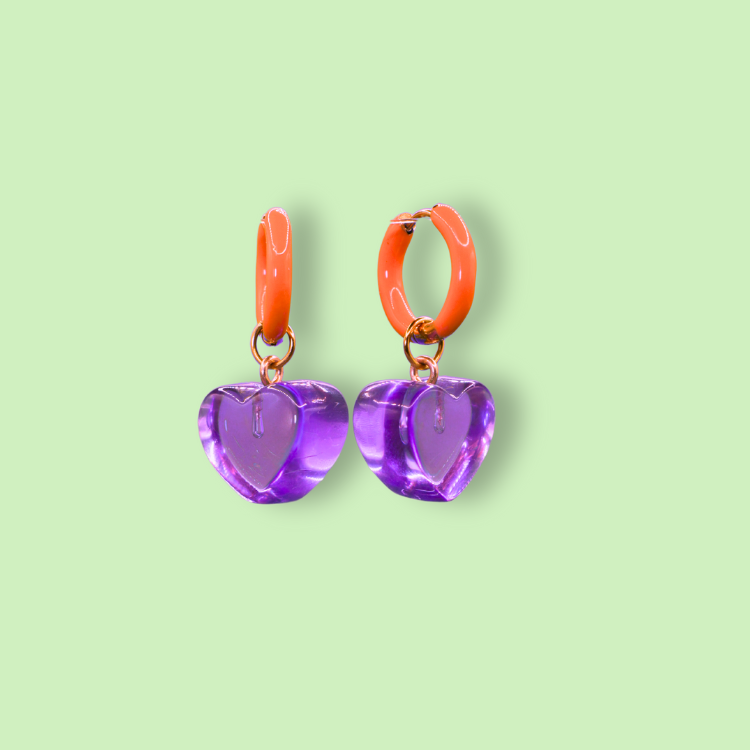 Cosmic Heart Crystal Earrings