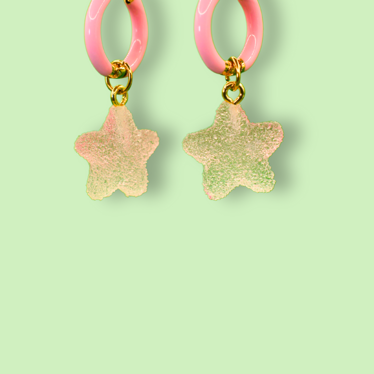 Star Pink Earrings