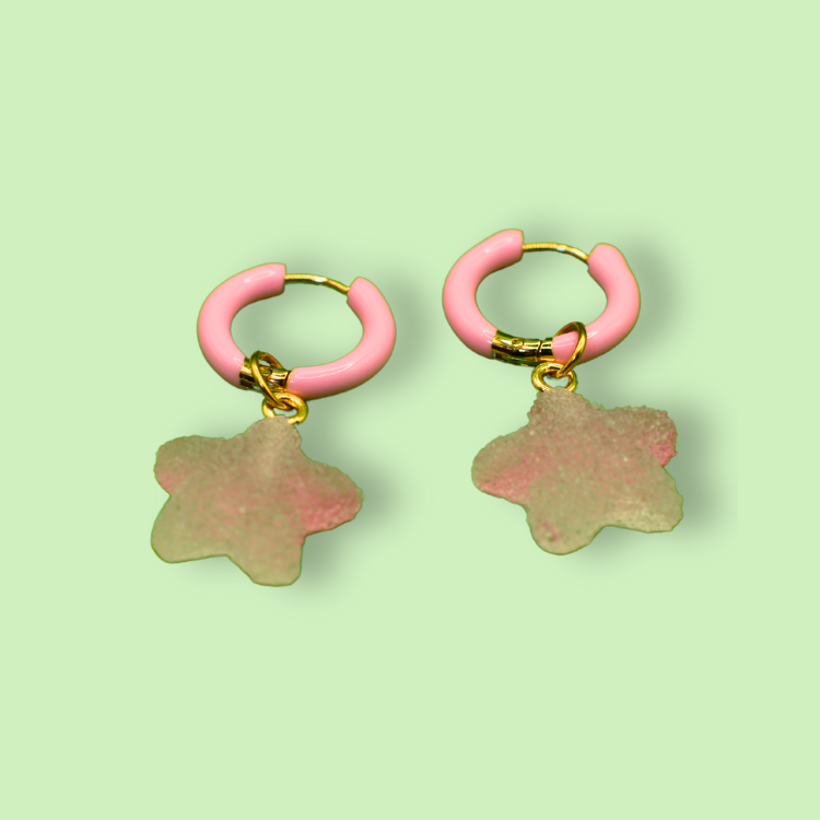 Star Pink Earrings