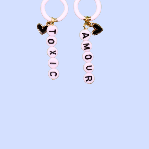 Y2K Word Play Hoop Earrings