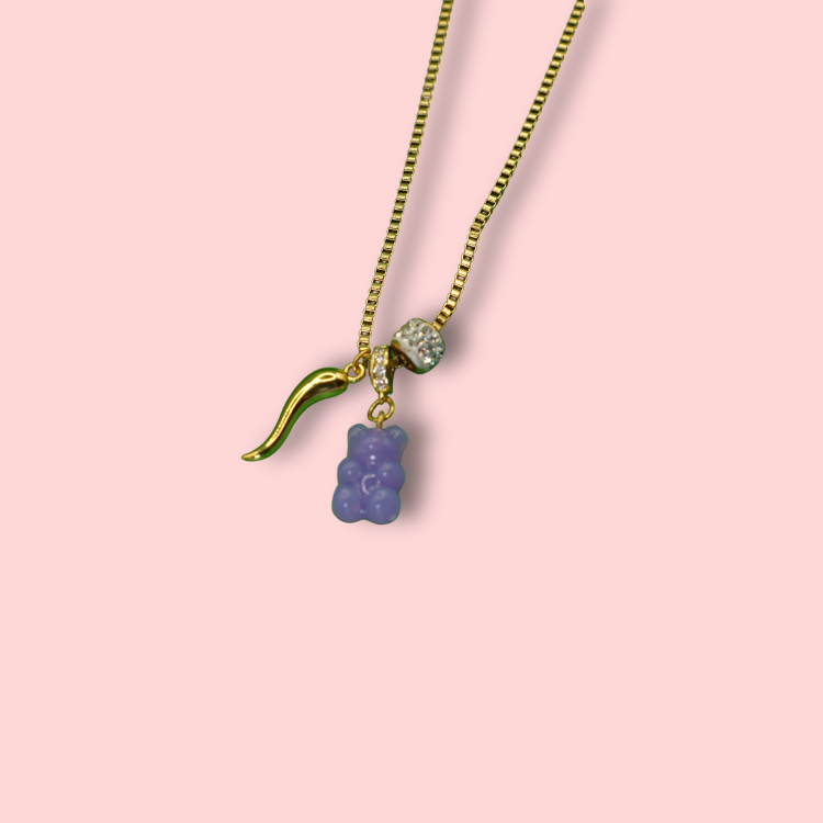 Chili  Gummy Bear Charm Necklace