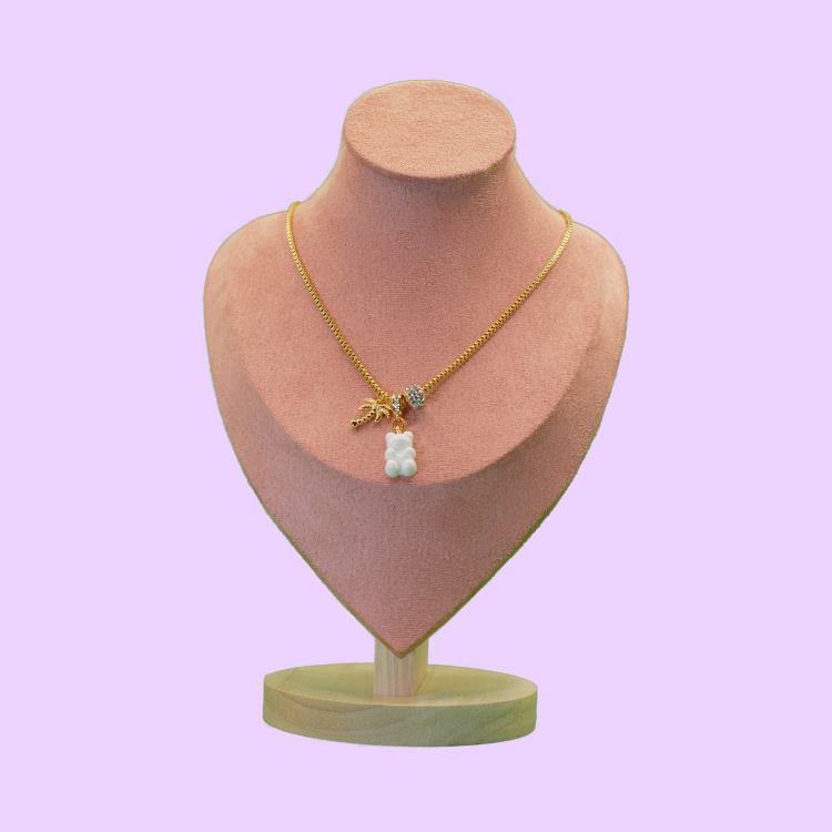 Palm Gummy Bear Charm Necklace