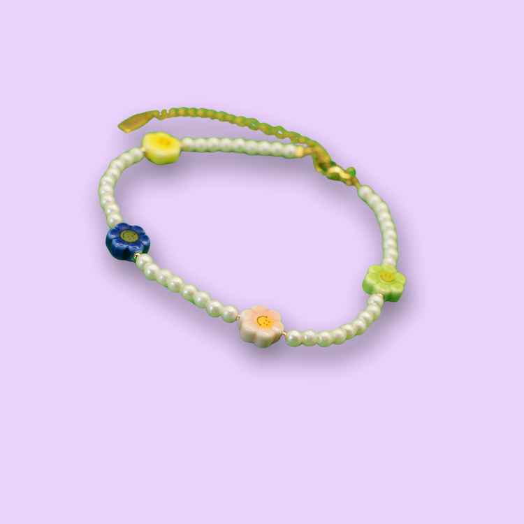 Daisy Chain Pearl Anklet