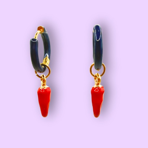 Chili Pepper Hoop Earrings