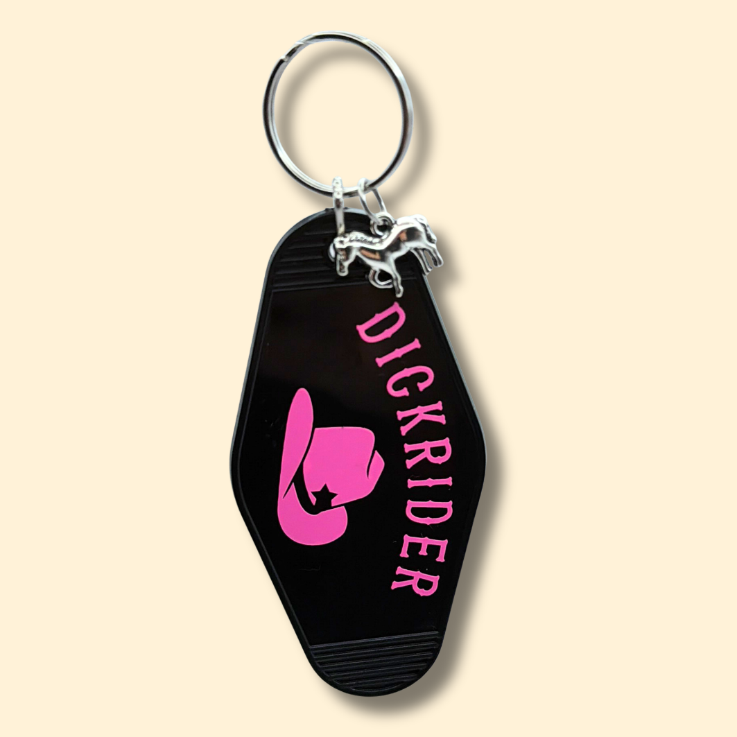 Dickrider Cowboy Motel Keychain Black