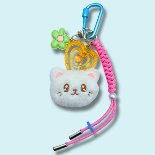 Cloud Kitty Fluff Bag Charm