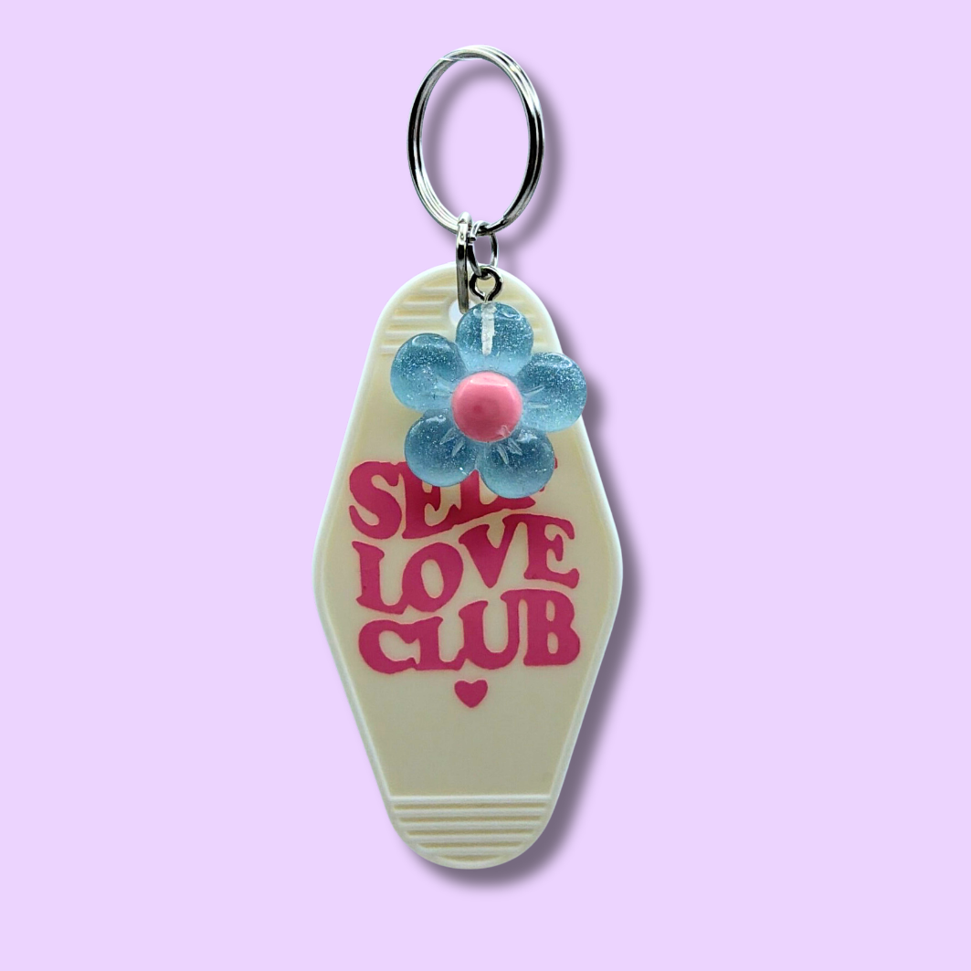 Self Love Club Flower Motel Keychain