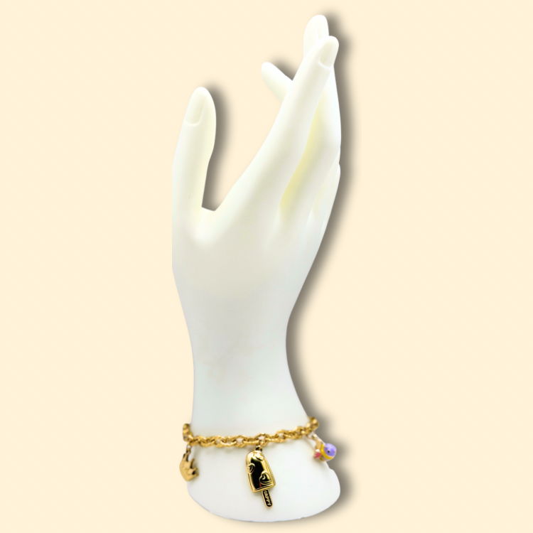 Bee Egg Crown Bracelet Gold