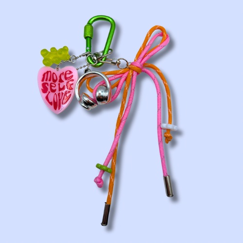 More Self Love Heart Bag Charm