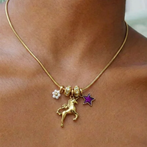 Unicorn Star Charm Necklace