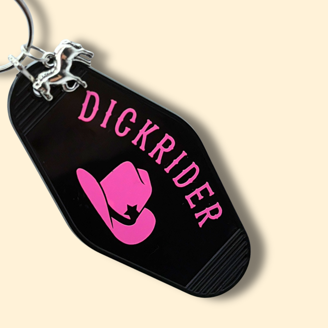 Dickrider Cowboy Motel Keychain Black