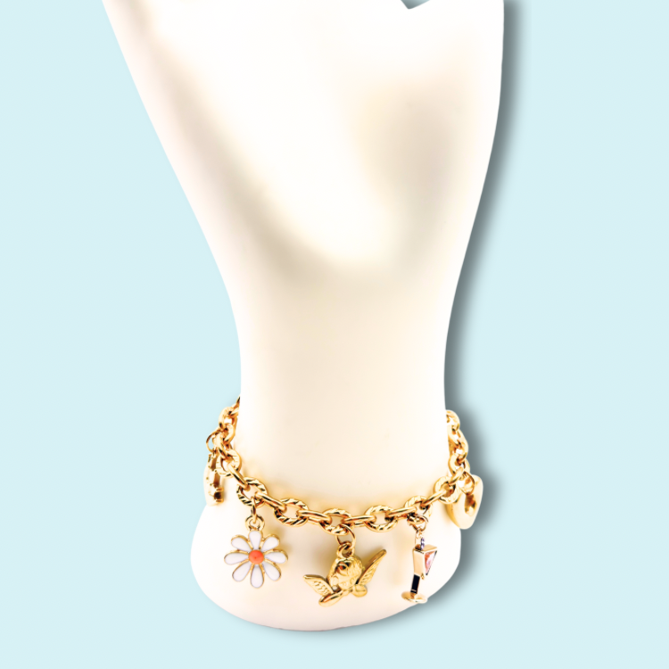 Angel Daisy Cocktail Bracelet Gold