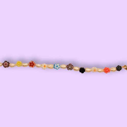 Pearl & Flower Charm Bracelet