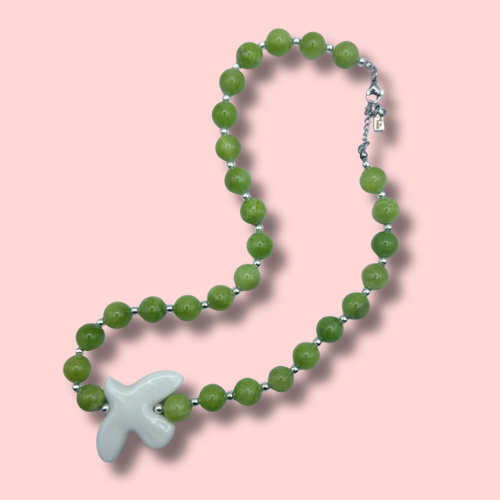 Peace Dove Beaded Necklace