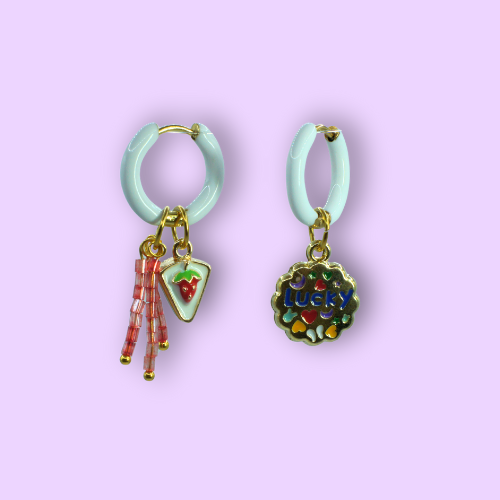 Lucky Cake Charm Earrings