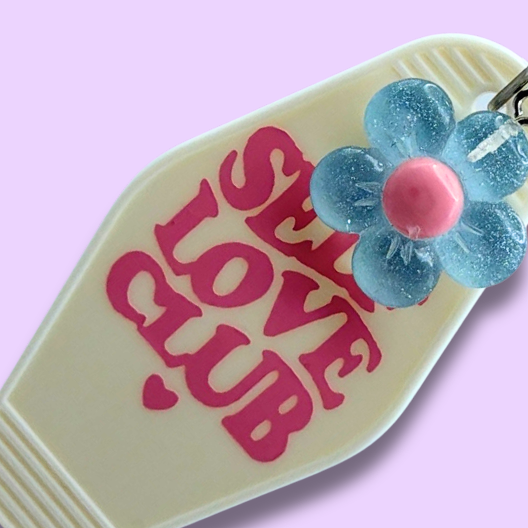 Self Love Club Flower Motel Keychain