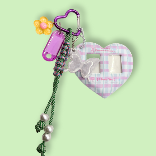 Pastel Heart Butterfly Charm