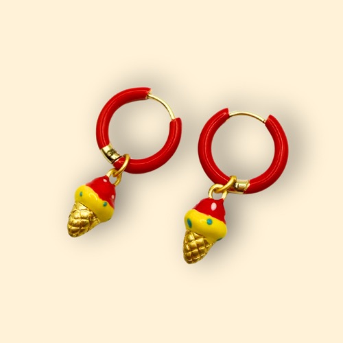 Ice Cream Hoop Earrings